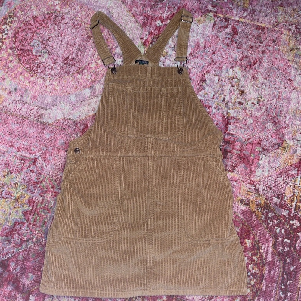 corduroy overall dress with pockets